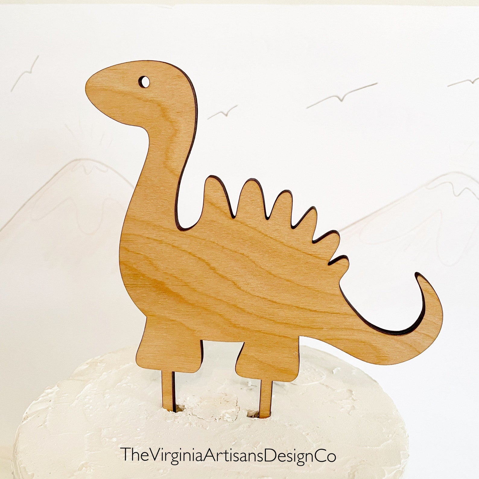 Dinosaur Cake Topper - With Name Option – The Virginia Artisans