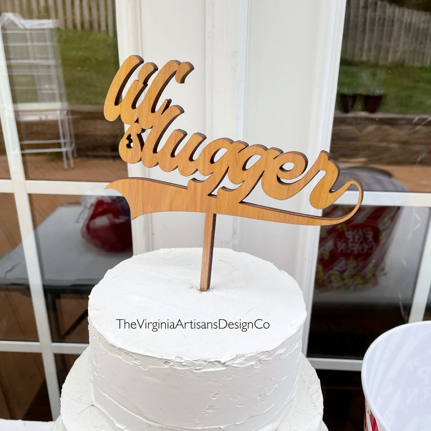 Lil' Slugger Wood Cake Topper