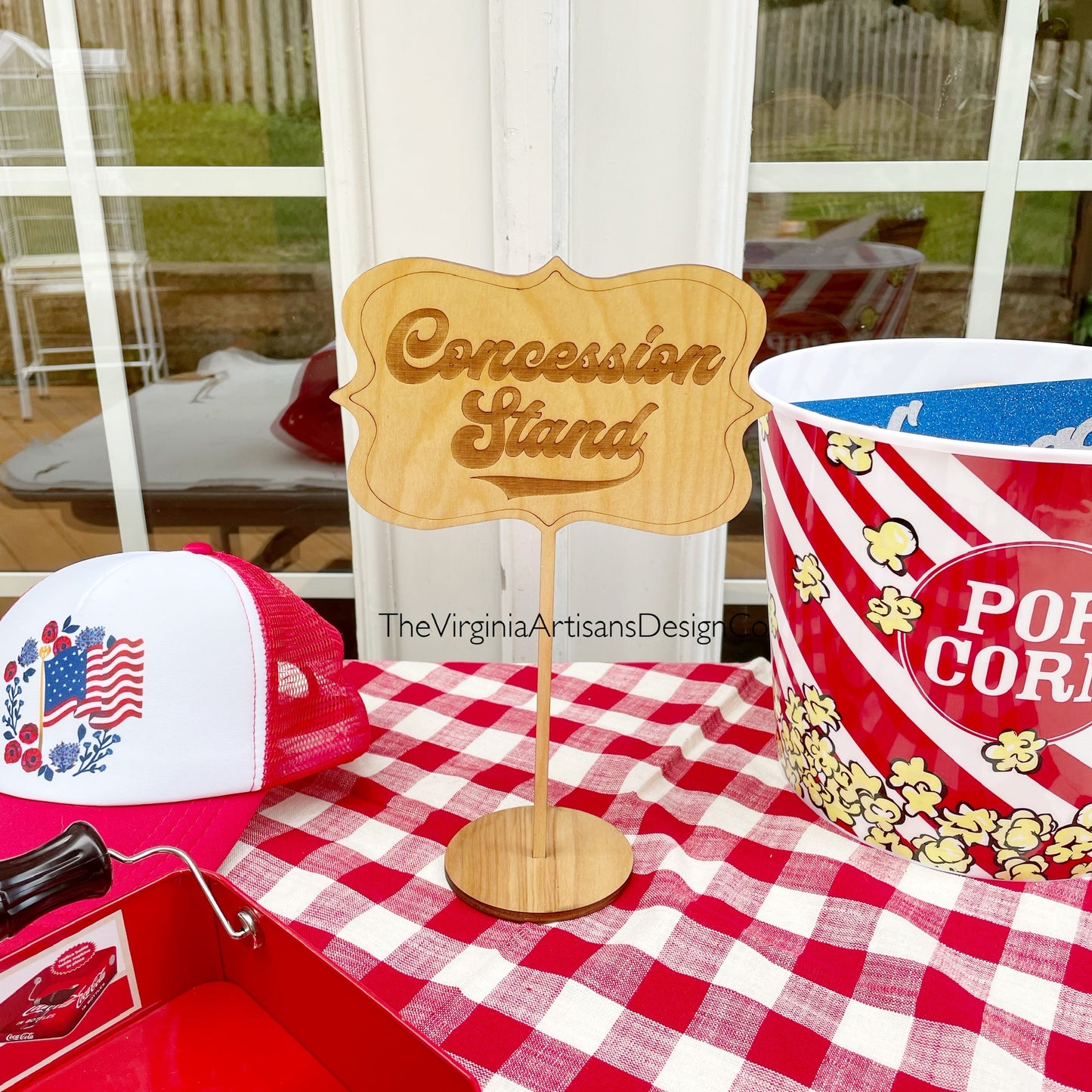 Concession Stand - Wood Table Sign