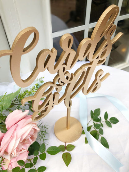 Cards and Gifts Table Sign - Venice Line