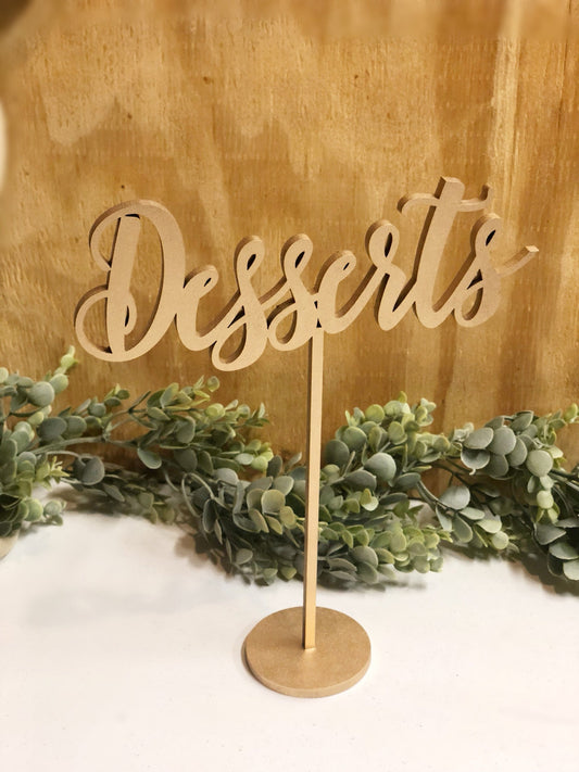 Desserts Table Sign - Venice Line