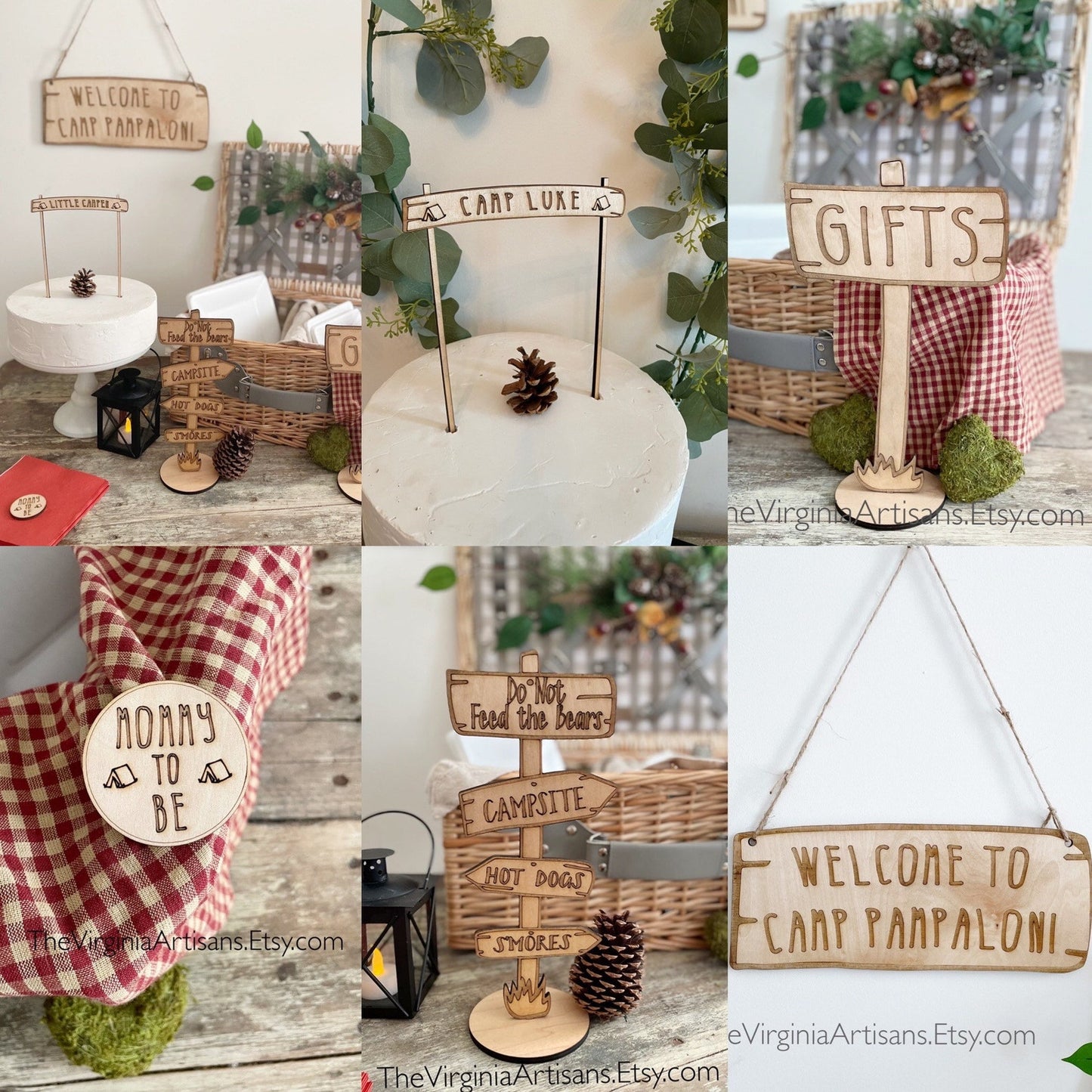 Camping Themed Baby Shower Gift Table Sign