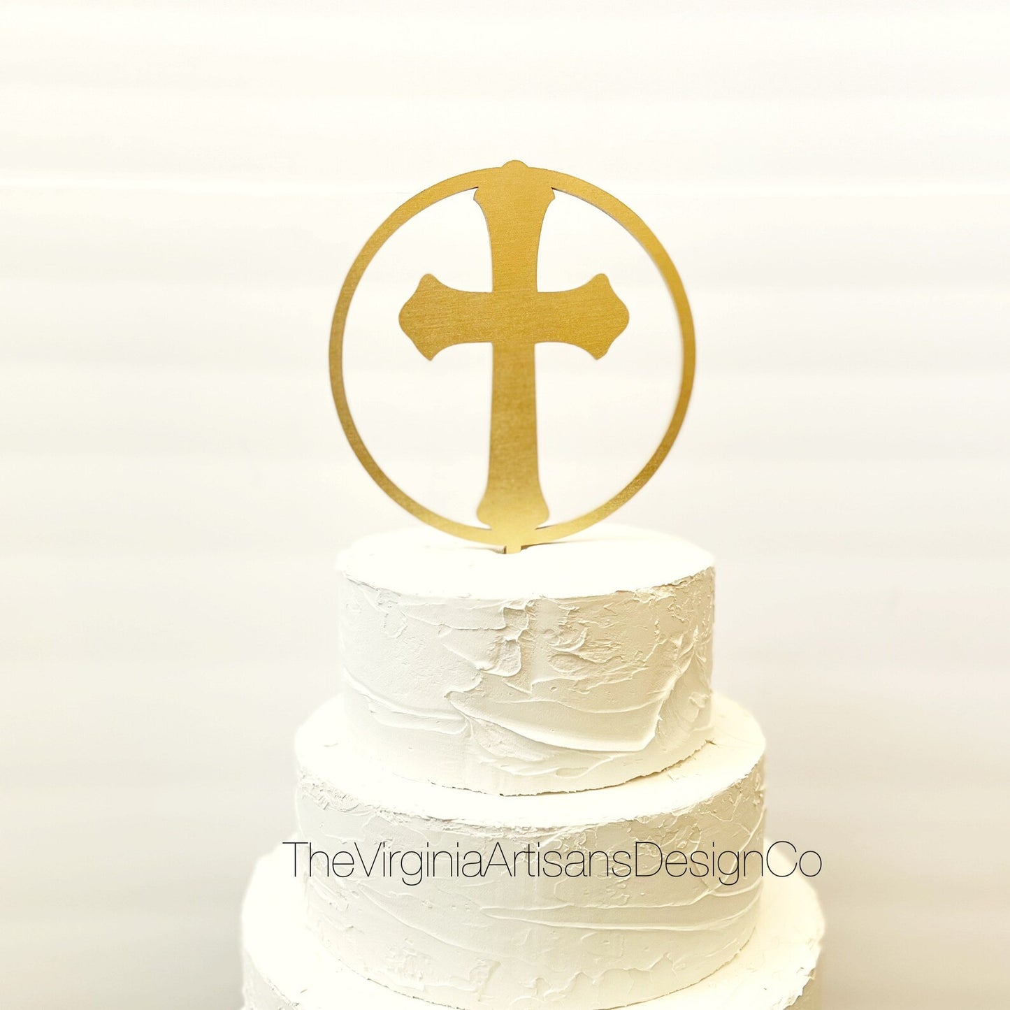 Cross Cake Topper - Gold Cross Cake Topper