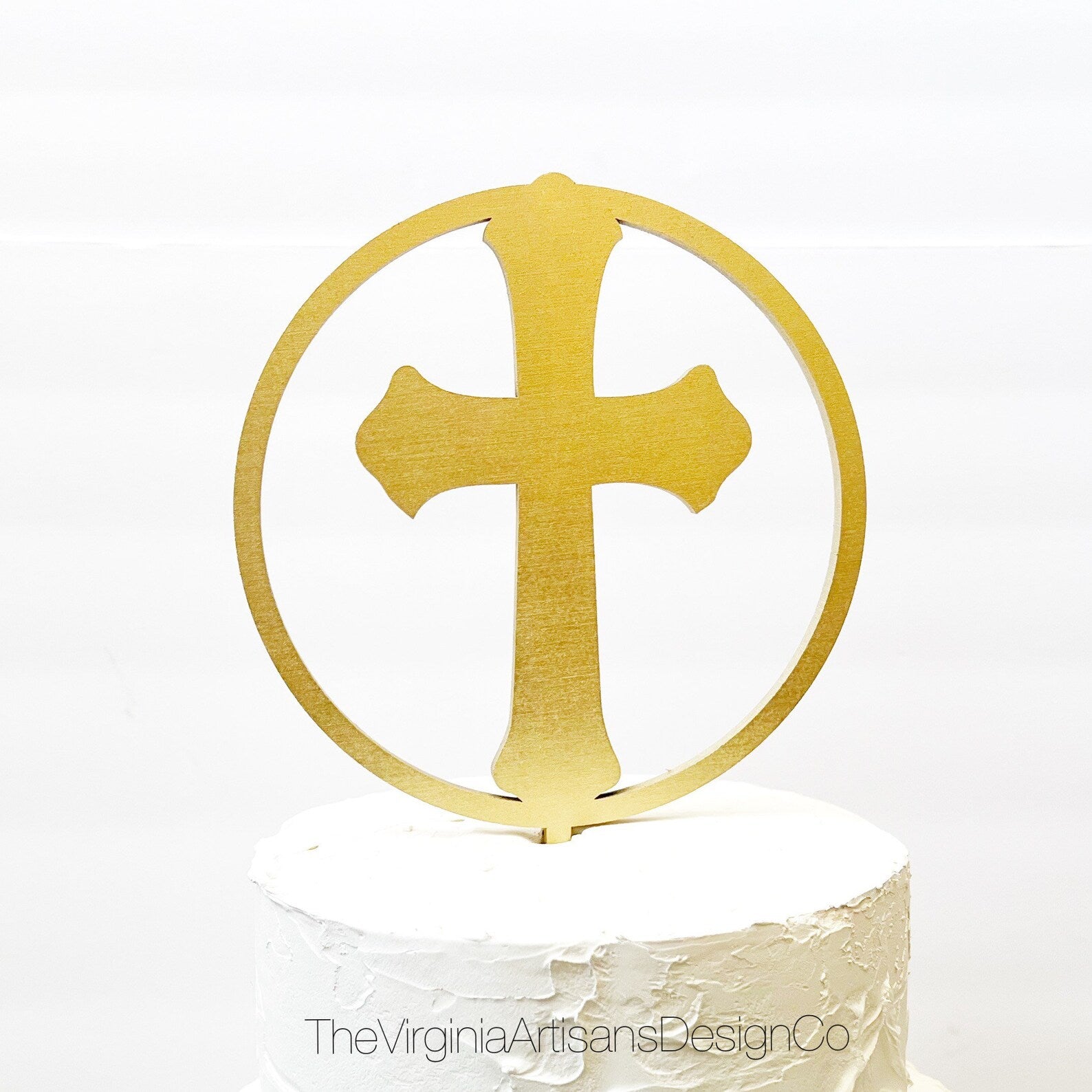 Cross Cake Topper - Gold Cross Cake Topper – The Virginia Artisans