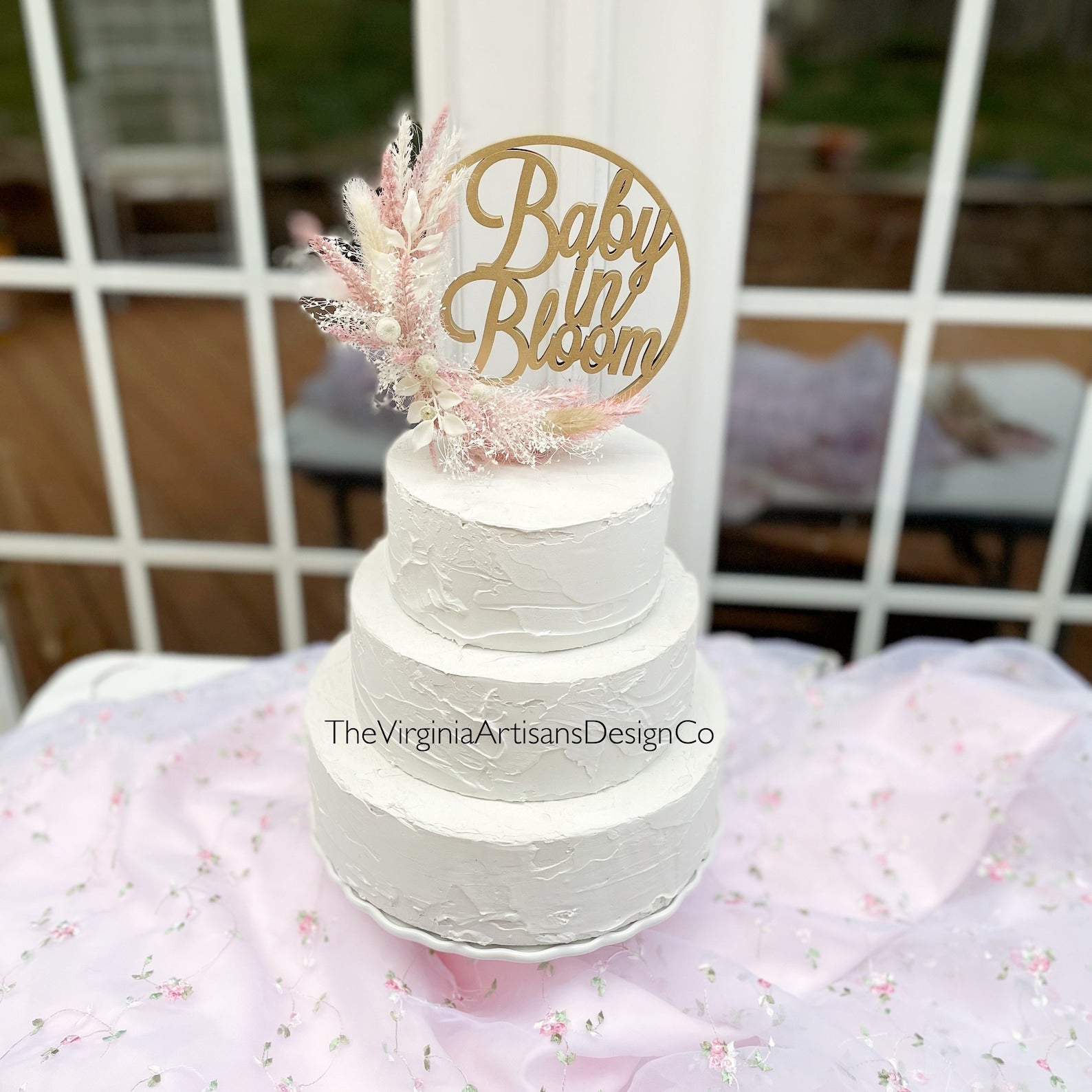 Baby in Bloom Hoop Cake Topper  Baby Shower Cake Topper – The Virginia  Artisans